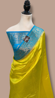 Pure Mango Silk Banarasi Handloom Saree - The Handlooms
