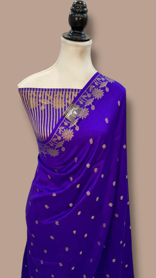 Moonga Georgette Handloom Banarasi Saree - The Handlooms