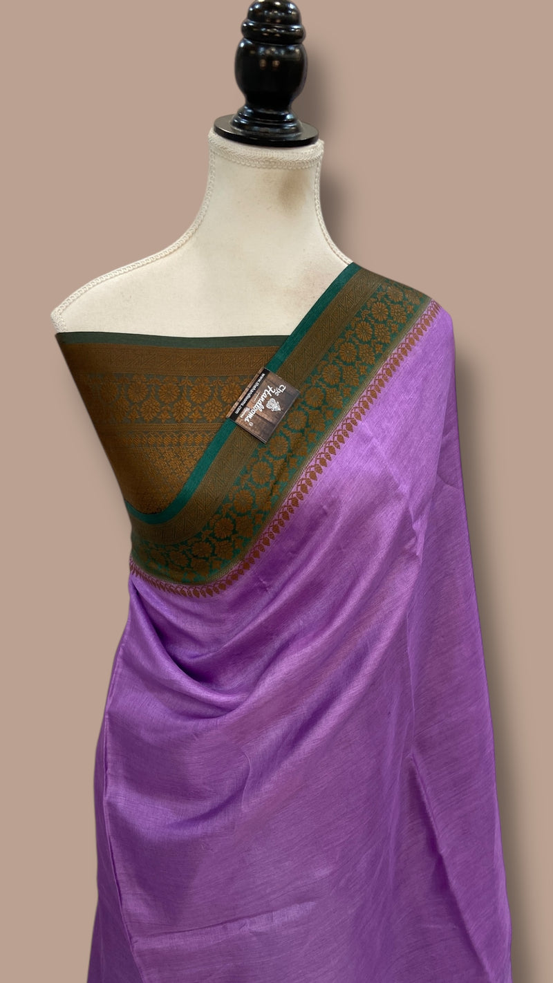 Pure Tussar Silk Handloom Banarasi Saree - The Handlooms