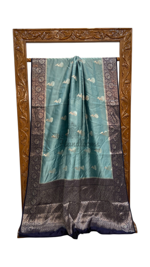 Pure Chiniya Silk Khaddi Handloom Banarasi Saree - The Handlooms