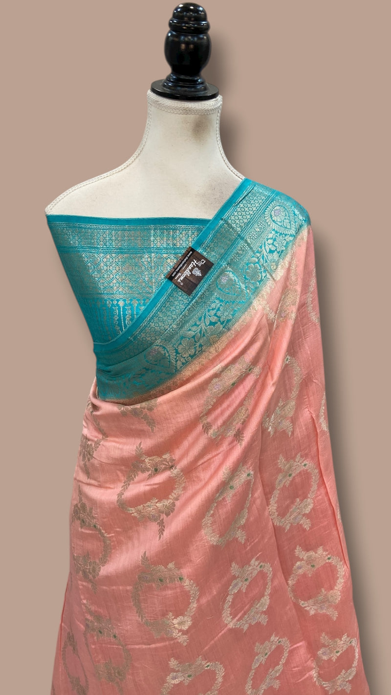 Pure Chiniya Silk Handloom Banarasi Saree - The Handlooms