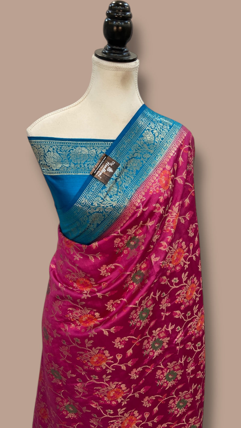 Pure Chiniya Silk Handloom Banarasi Saree - The Handlooms