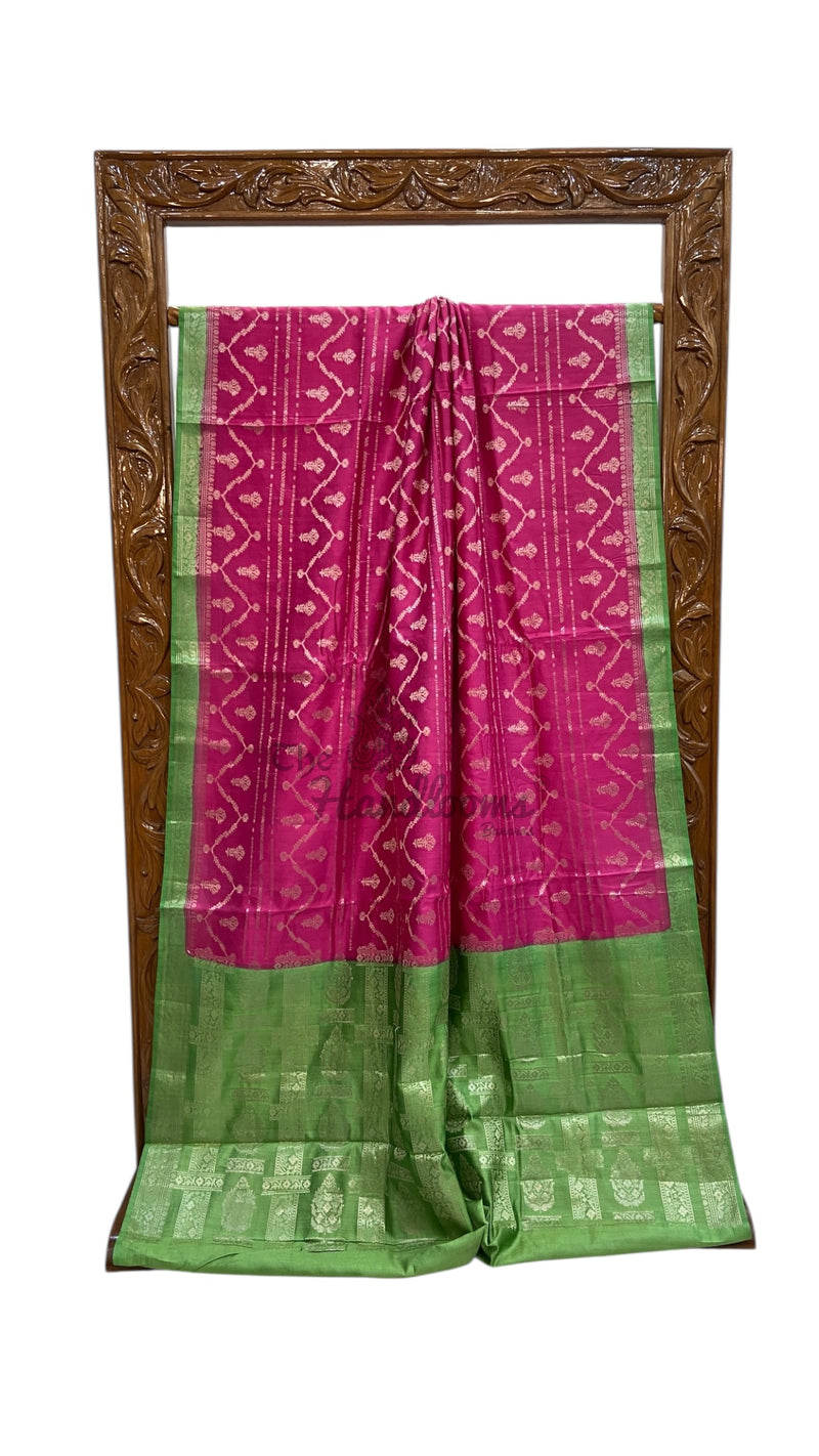 Pure Chiniya Silk Handloom Banarasi Saree - The Handlooms