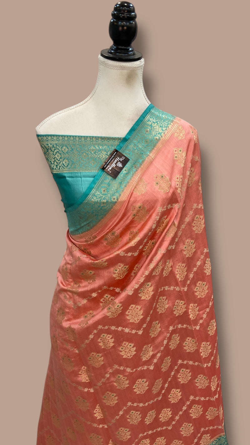 Pure Chiniya Silk Handloom Banarasi Saree - The Handlooms