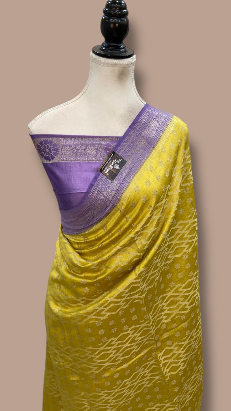 Pure Chiniya Silk Handloom Banarasi Saree - The Handlooms