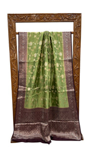 Pure Mango Silk Banarasi Handloom Saree - The Handlooms