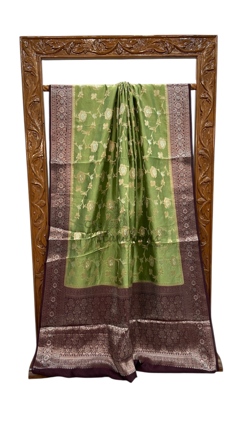 Pure Mango Silk Banarasi Handloom Saree - The Handlooms