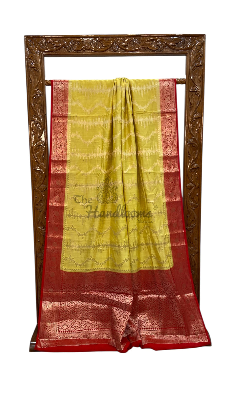 Pure Chiniya Silk Handloom Banarasi Saree - The Handlooms