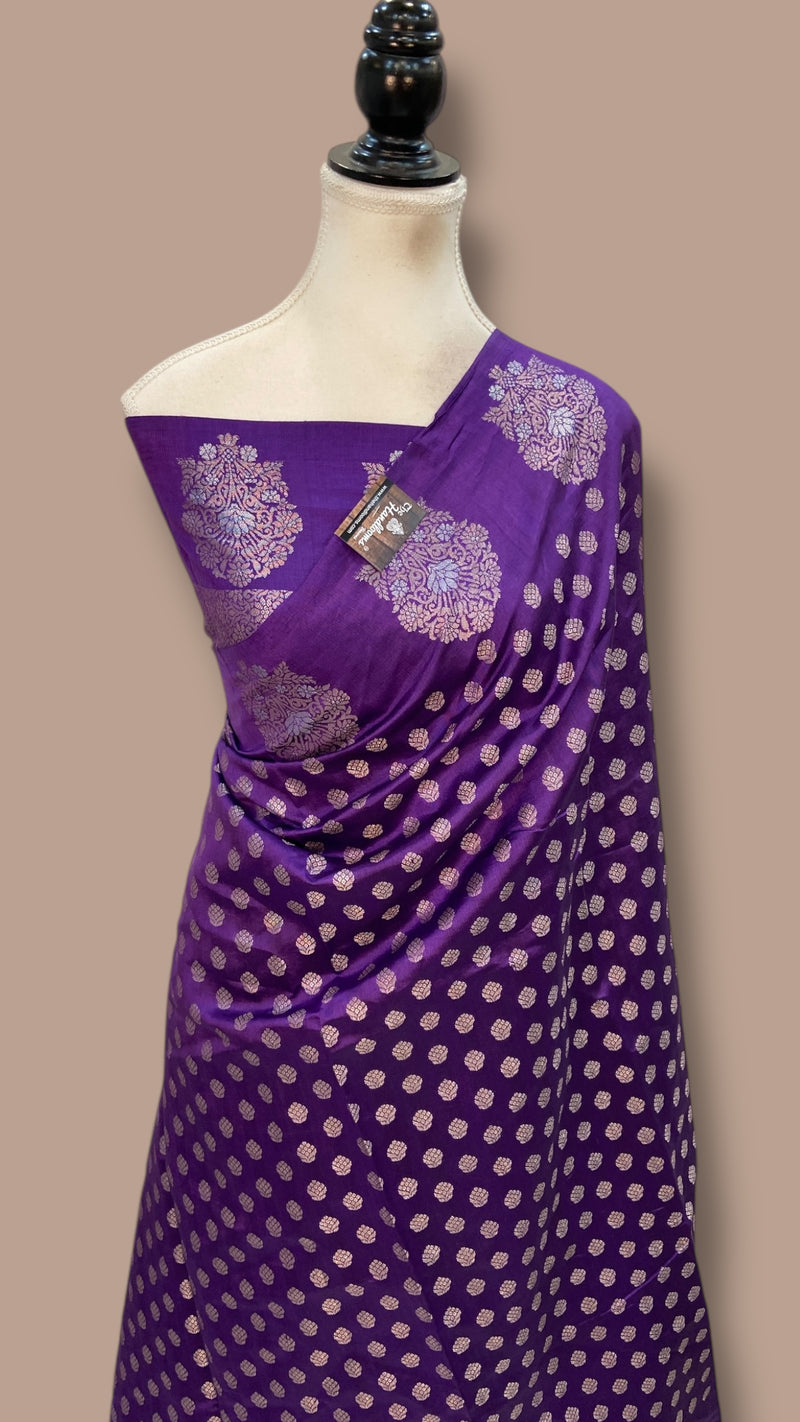 Pure Mango Silk Banarasi Handlokom Saree