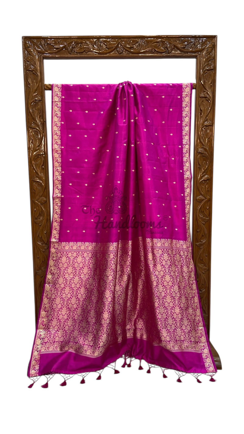 Pure Katan Silk Reshmi Zari Banarasi Handloom Saree