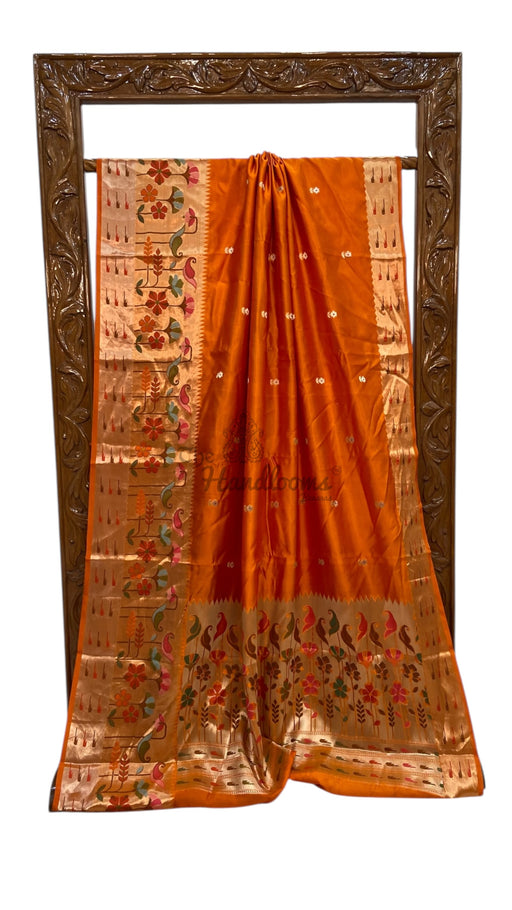 Pure Mango Silk Banarasi Handloom Saree - The Handlooms