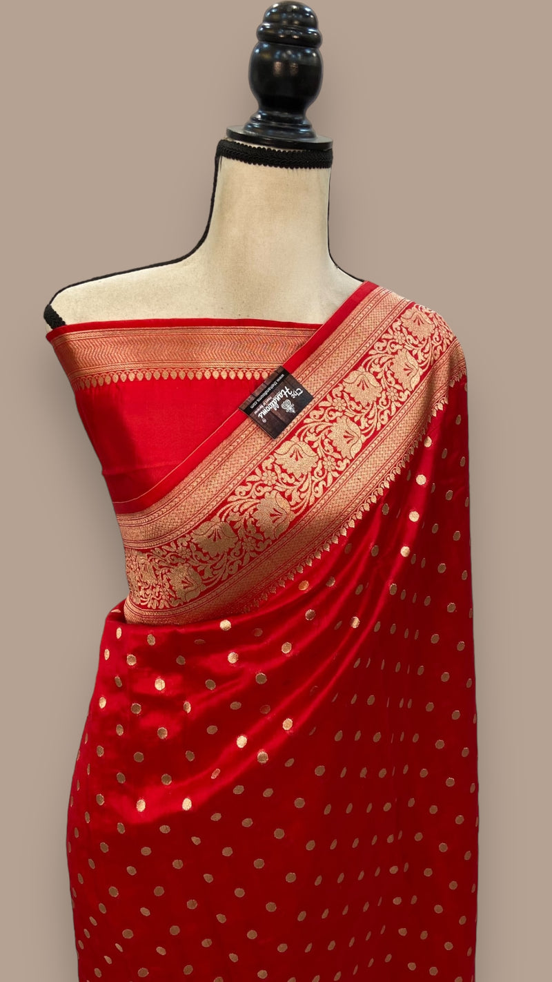 Pure Chiniya Silk Khaddi Handloom Banarasi Saree - The Handlooms