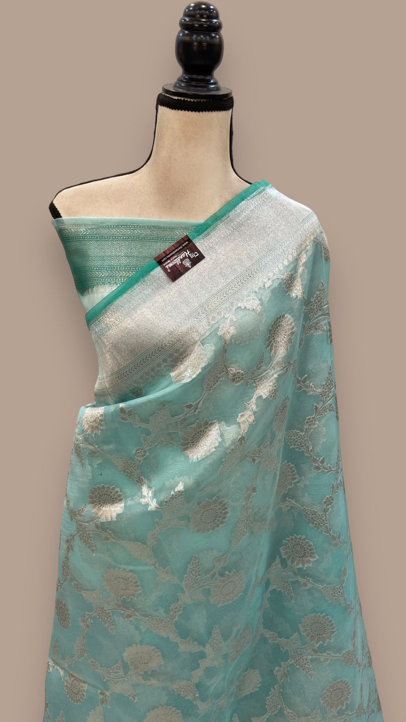 Pure Kora Handloom Banarasi Saree - The Handlooms