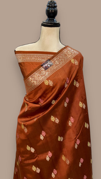 Pure Mango Silk Banarasi Handloom Saree