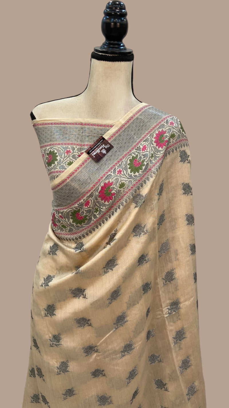 Pure Chanderi Handloom Banarasi Saree - The Handlooms