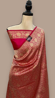 Pure Katan Silk Banarasi Handloom Saree - Tanchui Brocade - The Handlooms
