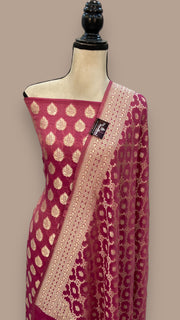 Tissue Khaddi Georgette Banarasi Dress material - The Handlooms