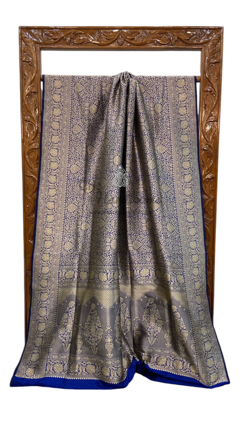 Pure Katan Silk Banarasi Handloom Saree - Tanchui Brocade - The Handlooms