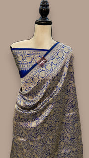 Pure Katan Silk Banarasi Handloom Saree - Tanchui Brocade - The Handlooms