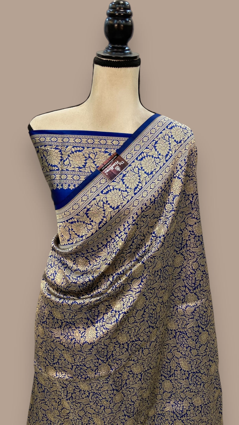 Pure Katan Silk Banarasi Handloom Saree - Tanchui Brocade - The Handlooms