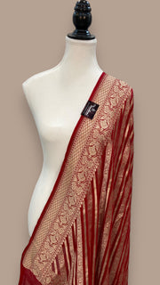 Khaddi Georgette Handloom Banarasi Dupatta - The Handlooms