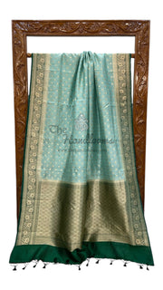 Pure Dupion Silk Banarasi Saree - Gold Zari - The Handlooms