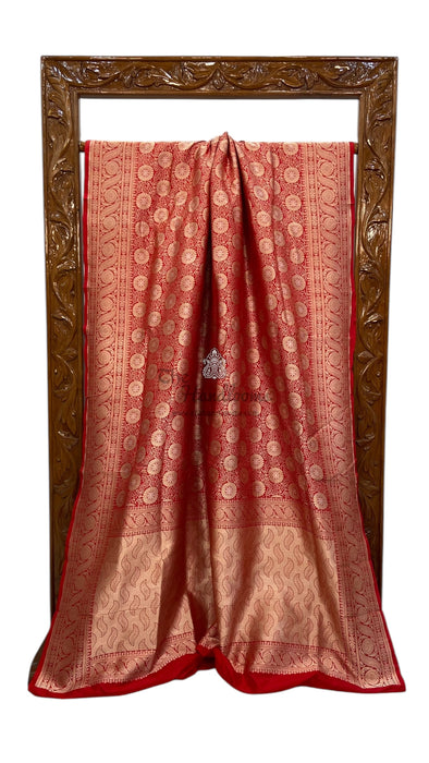 Pure Katan Silk Banarasi Handloom Saree - Tanchui Brocade