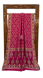 Pure Georgette Banarasi Handloom Saree - with meenakari work - The Handlooms