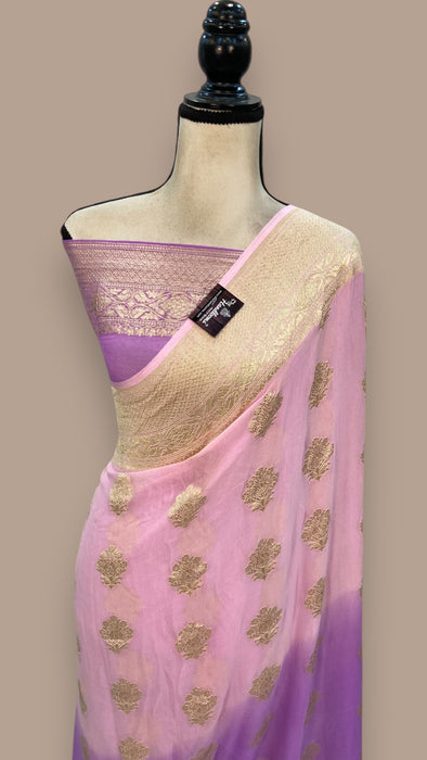 Pure Khaddi Georgette Handloom Banarasi Saree