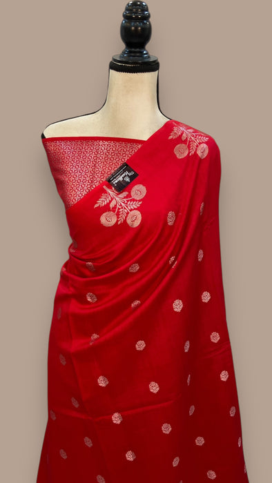 Moonga Georgette Handloom Banarasi Saree