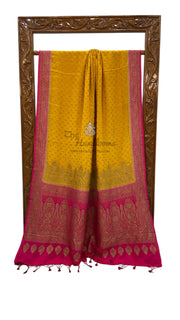 Khaddi Crepe Georgette Banarasi Saree -  Antique zari - The Handlooms