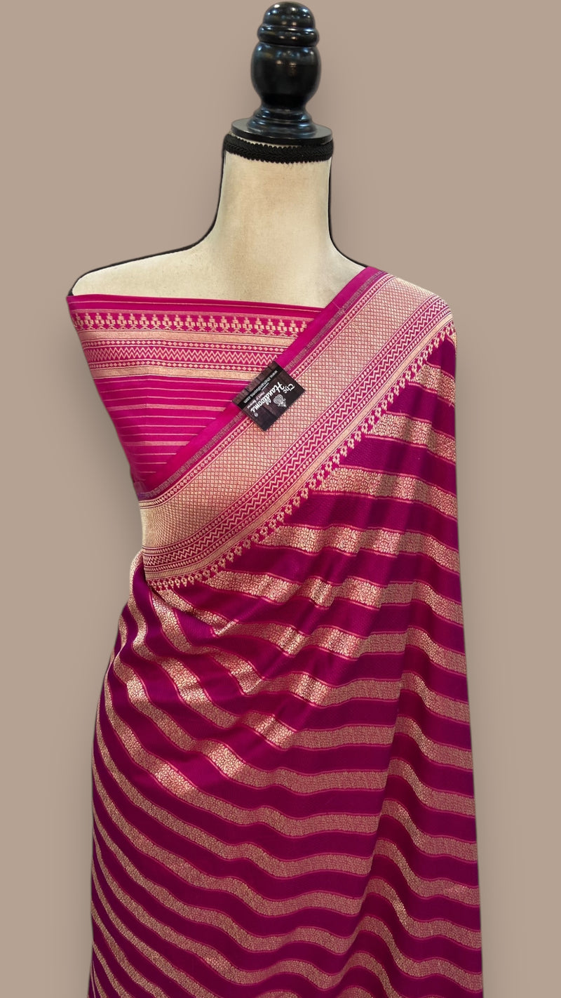 Pure Katan Silk Banarasi Handloom Saree - Tanchui Brocade - The Handlooms