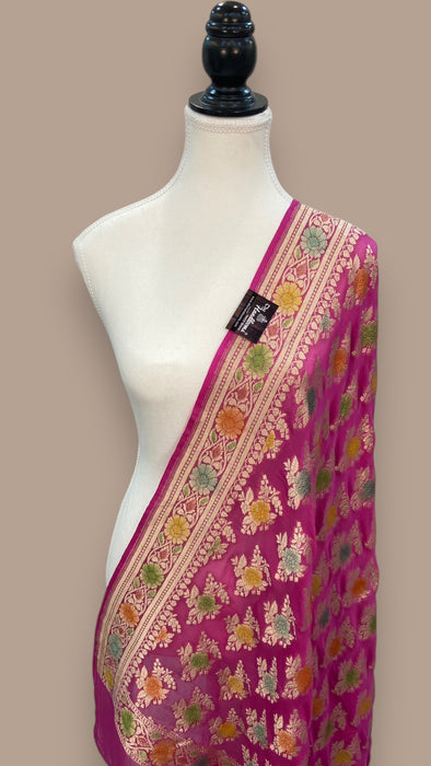 Khaddi Georgette Handloom Banarasi Dupatta