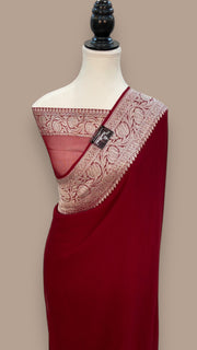 Pure Georgette Banarasi Handloom Saree - The Handlooms