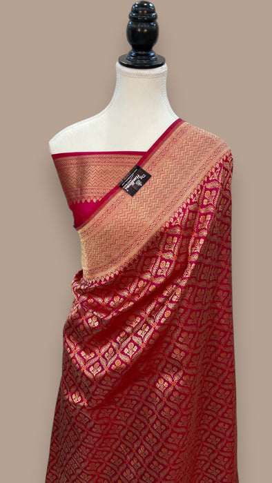 Pure Katan Silk Banarasi Handloom Saree - Tanchui Brocade