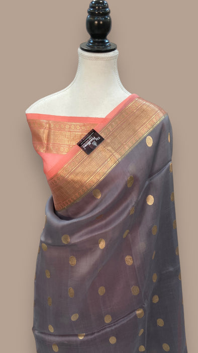 Pure Kora Handloom Banarasi Saree