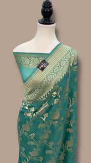 Khaddi Georgette Handloom Banarasi Saree - The Handlooms