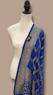 Pure Georgette Banarasi Bandhej Handloom Dupatta - The Handlooms