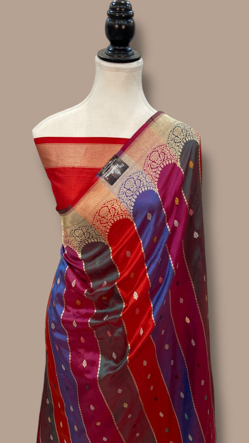 Pure Katan Silk Banarasi Handloom Saree - Rangkat - The Handlooms