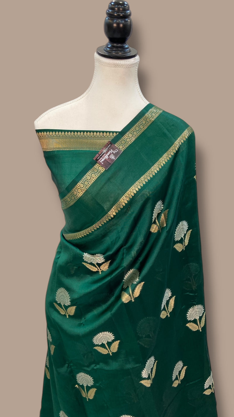 Pure Mango Silk Banarasi Handloom Saree - The Handlooms