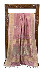 Pure Mushroo Silk Handloom Banarasi Saree - The Handlooms