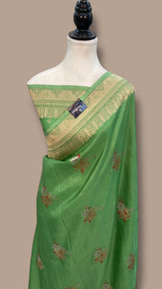 Pure Mushroo Silk Handloom Banarasi Saree - The Handlooms