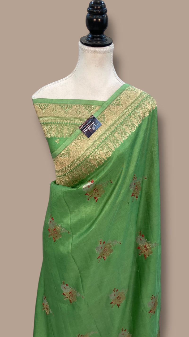 Pure Mushroo Silk Handloom Banarasi Saree - The Handlooms
