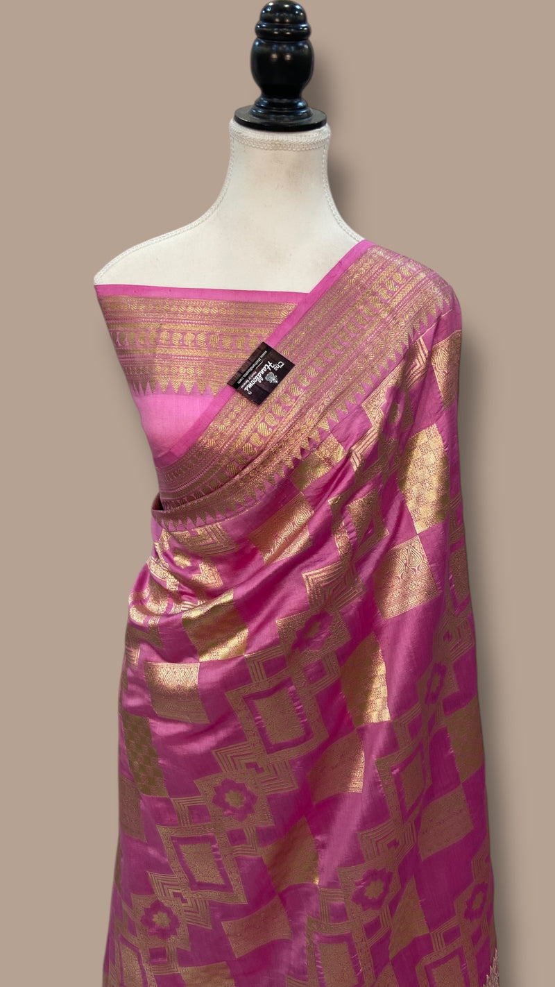 Pure Chiniya Silk Khaddi Handloom Banarasi Saree - The Handlooms