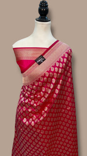 Pure Katan Silk Banarasi Handloom Saree - All over jaal work - The Handlooms
