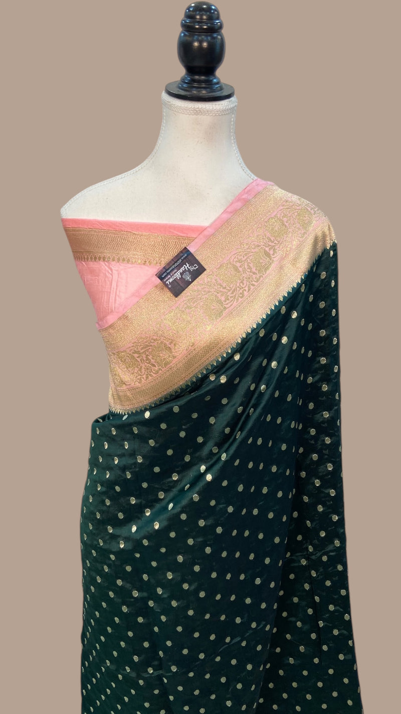Pure Dupion Silk Banarasi Handloom Saree - The Handlooms
