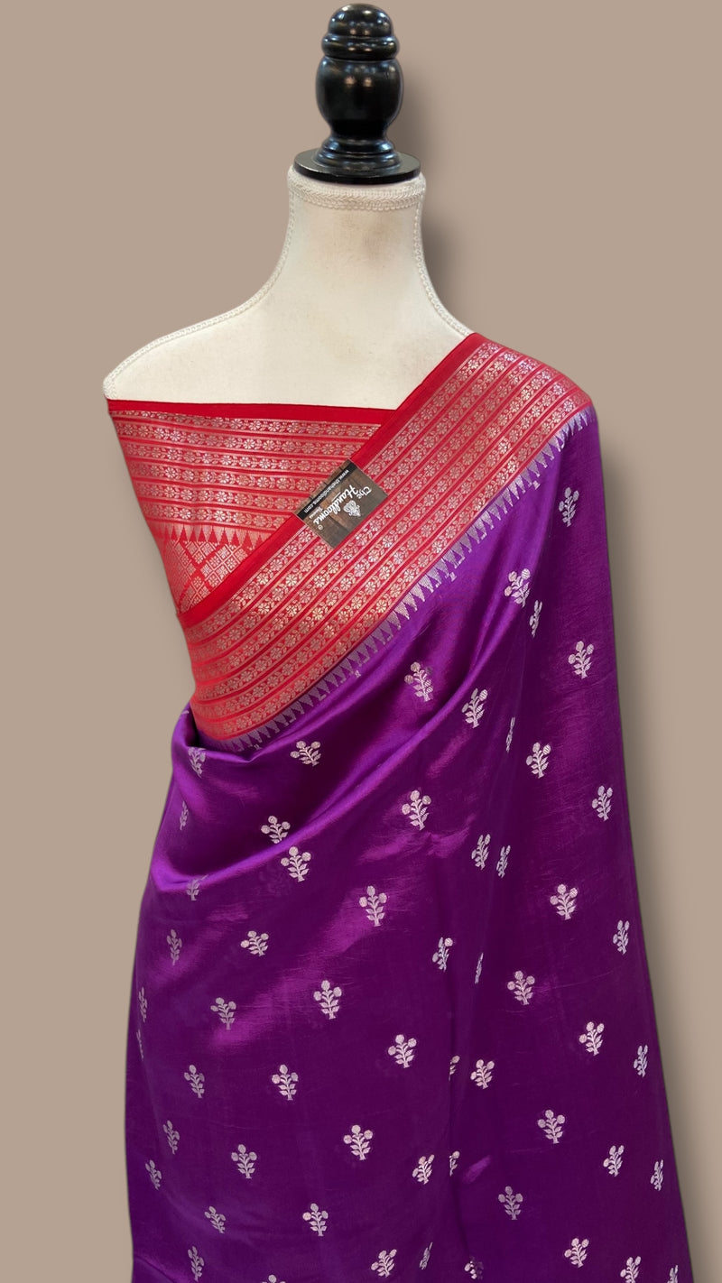 Pure Mango Silk Banarasi Handloom Saree - The Handlooms