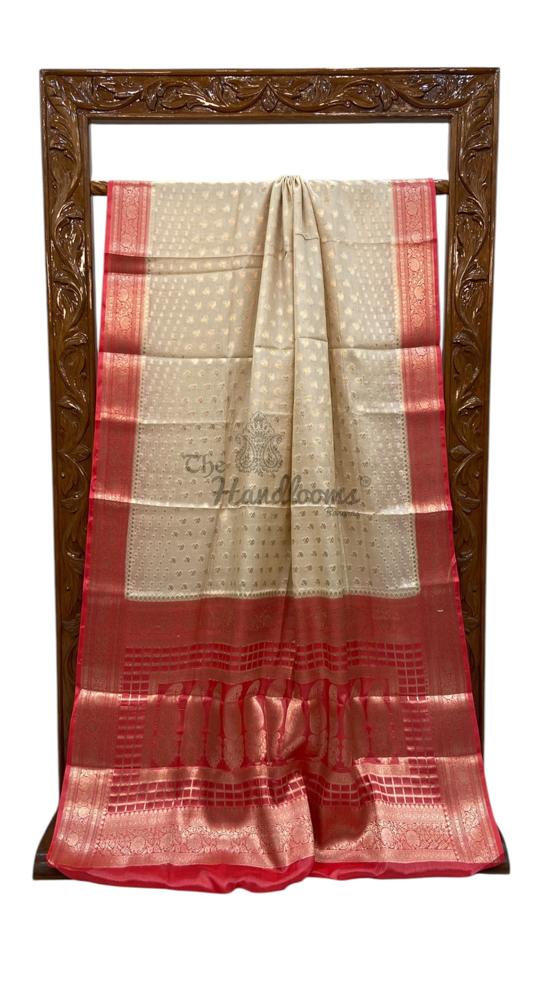 Pure Tussar Silk Handloom Banarasi Saree - The Handlooms