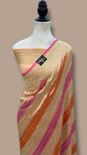 Khaddi Georgette Handloom Banarasi Saree - The Handlooms