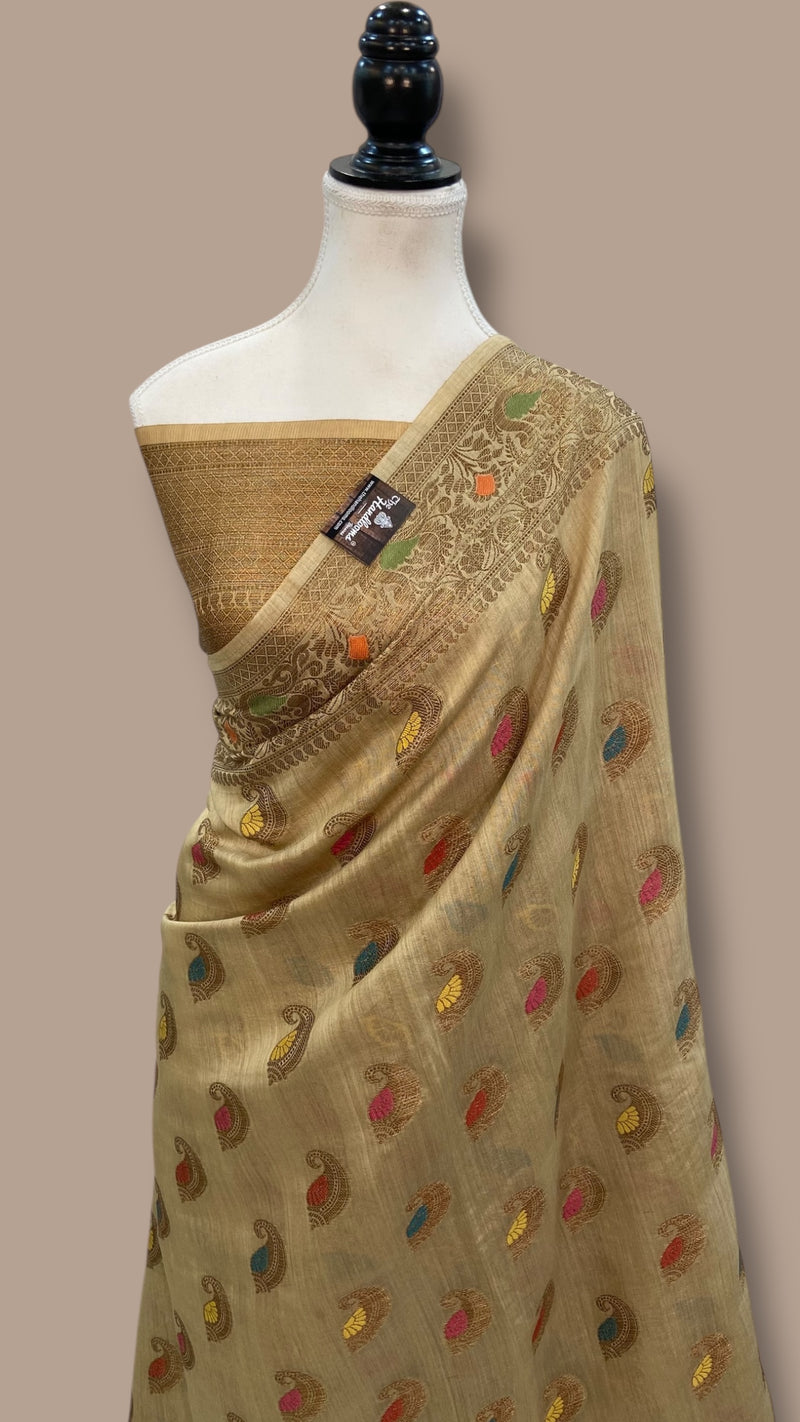 Moonga Georgette Handloom Banarasi Saree - The Handlooms